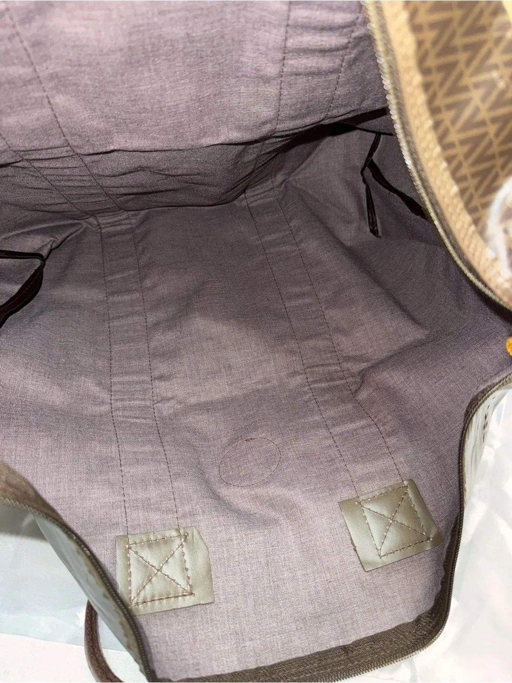 Mario Valentino Coated Canvas Large Tote Weekender Bag V Logo-with callouts - Picture 10 of 15